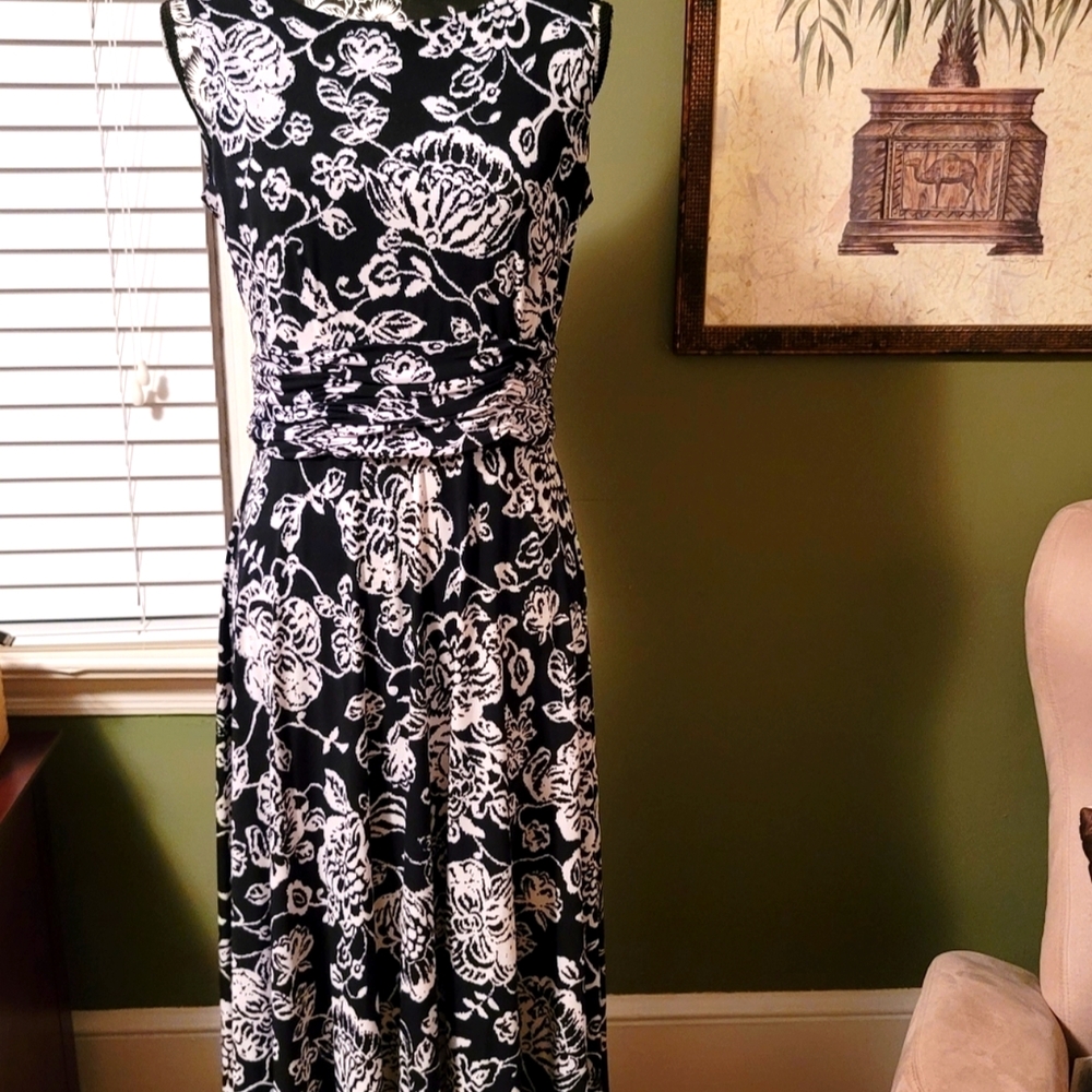 Black and White Floral Dress